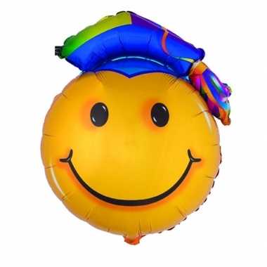 Gefeliciteerdballon geslaagd smiley 67 cm