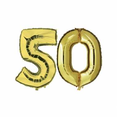Gouden 50 jaar ballonnen feestversiering