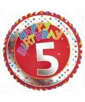 5 jaar helium ballon happy birthday