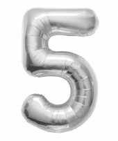 5 jaar helium ballon zilver