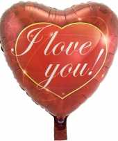 Gefeliciteerd ballon i love you hart 43 cm met helium gevuld