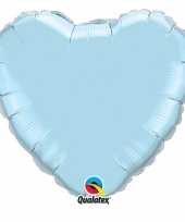 Gefeliciteerd ballon lichtblauw hart 45 cm