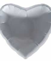 Gefeliciteerd ballon zilveren hart
