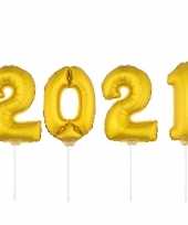 Gouden 2021 ballonnen voor oud en nieuw