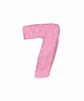 Nummer ballonnen 7 roze