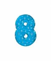 Nummer ballonnen 8 blauw