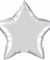 Zilveren sterretjes gefeliciteerd ballon 50 cm